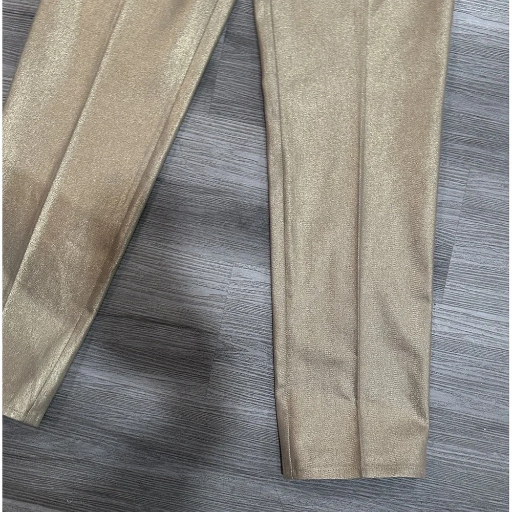 VERSACE Gianni Italy  Gold‎ Metallic Shinny Solid Women Jeans Pants Sz 30 AMGD29